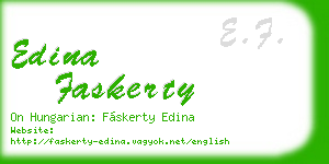 edina faskerty business card