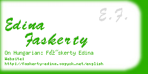 edina faskerty business card